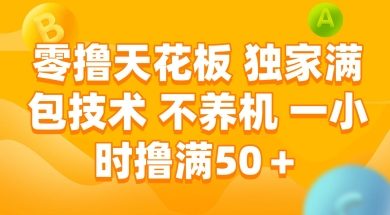 零撸天花板，独家满包技术 不养机 一小时撸满50+【揭秘】-项目网站