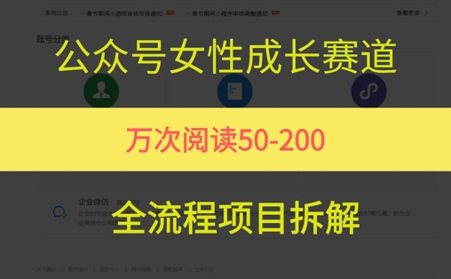 公众号女性赛道，最近爆火系列，条条作品阅读量10w+-项目网站