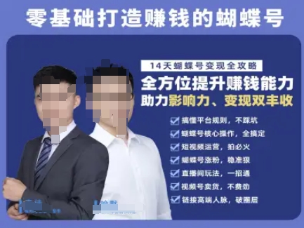 蝴蝶号专栏-视频号运营教程，零基础打造挣钱的蝴蝶号，14天蝴蝶号变现全攻略-项目网站