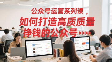 公众号运营系列课，如何打造高质量挣钱的公众号-项目网站