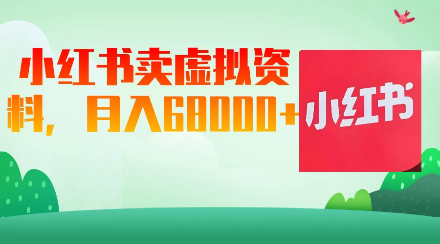 小红书虚拟资料，月入68000（已证实）-项目网站
